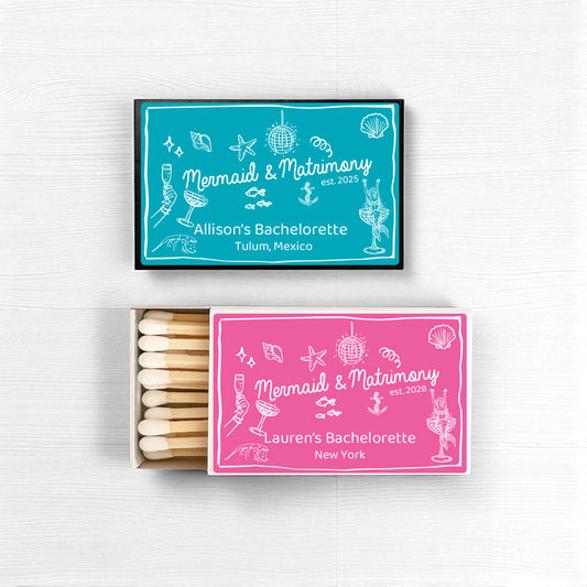 Mermaid & Matrimony Personalized Matches (Set of 50)