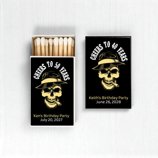 Gangster Skull Personalized Matches (Set of 50)