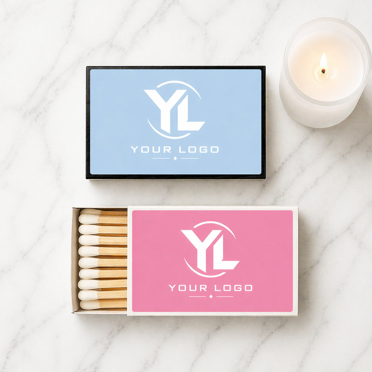 Your Logo Personalized Matches (Set of 50)