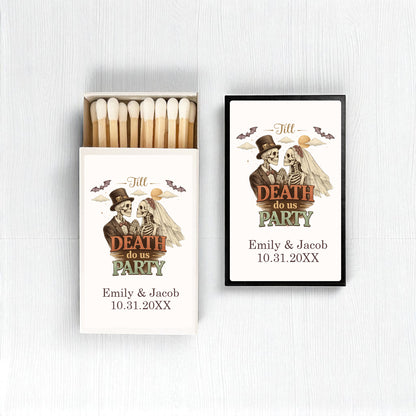 Till Death Do Us Party Personalized Matches (Set of 50)