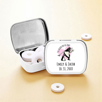 Til Death Do Us Part Personalized Empty Mint Candy Tins (Set of 12)