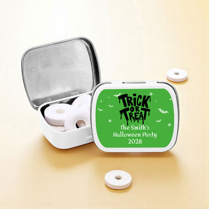 Halloween Personalized Empty Mint Candy Tins (Set of 12)