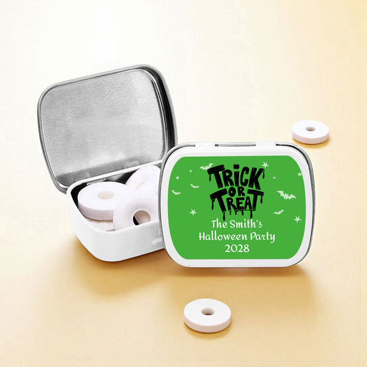 Halloween Personalized Empty Mint Candy Tins (Set of 12)