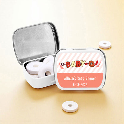 Baby-Q Personalized Empty Mint Candy Tins (Set of 12)