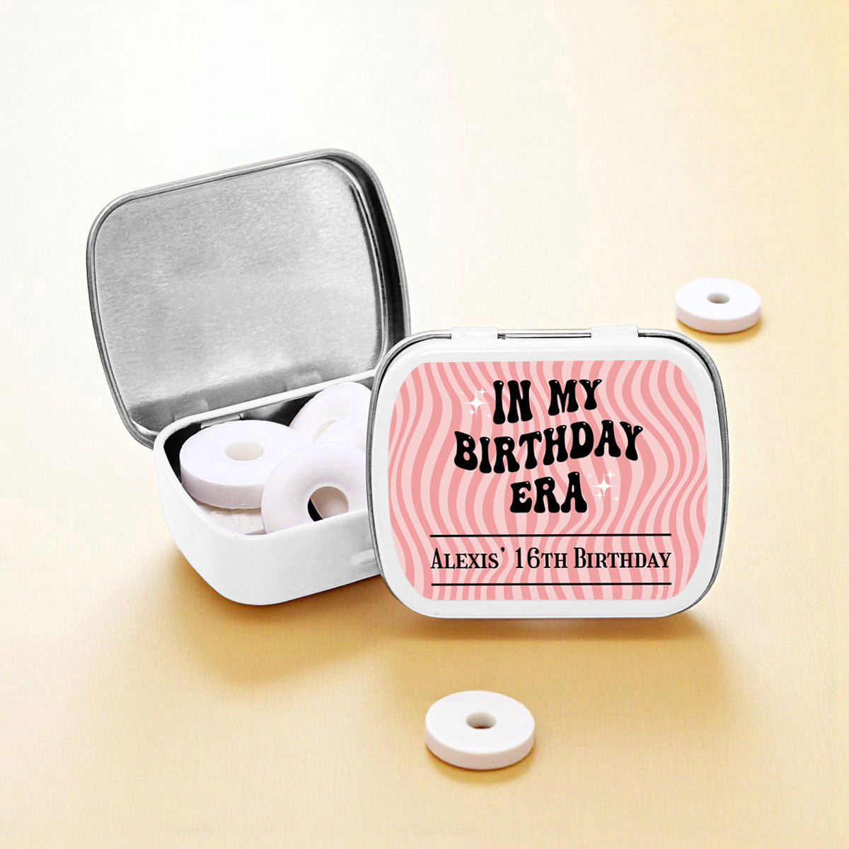 In My Birthday Era Personalized Empty Mint Candy Tins (Set of 12)
