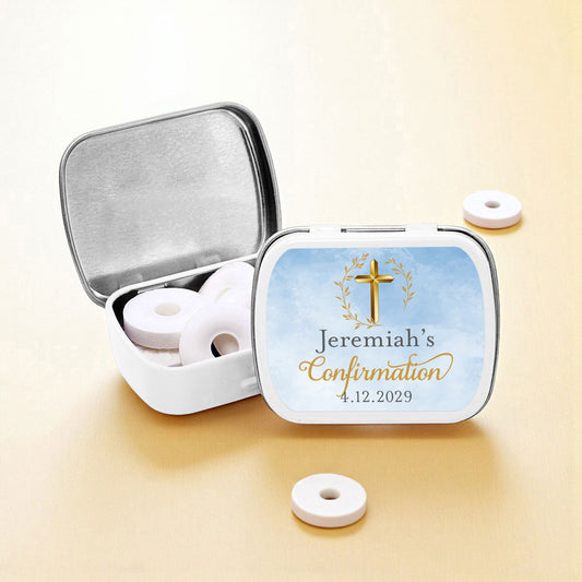 Confirmation Personalized Empty Mint Candy Tins (Set of 12)