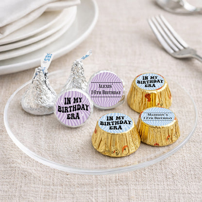 In My Birthday Era Personalized Kisses & Reese's Candy Labels (Set of 100)