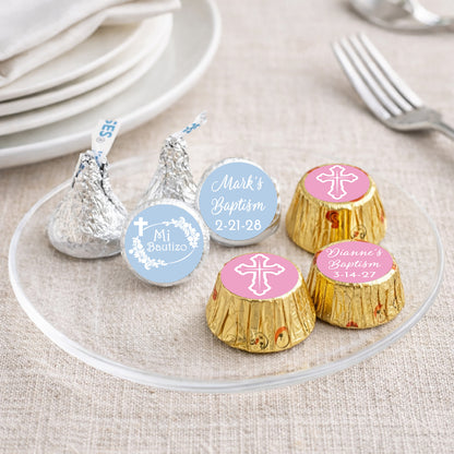 Baptism Personalized Kisses & Reese's Candy Labels (Set of 100)