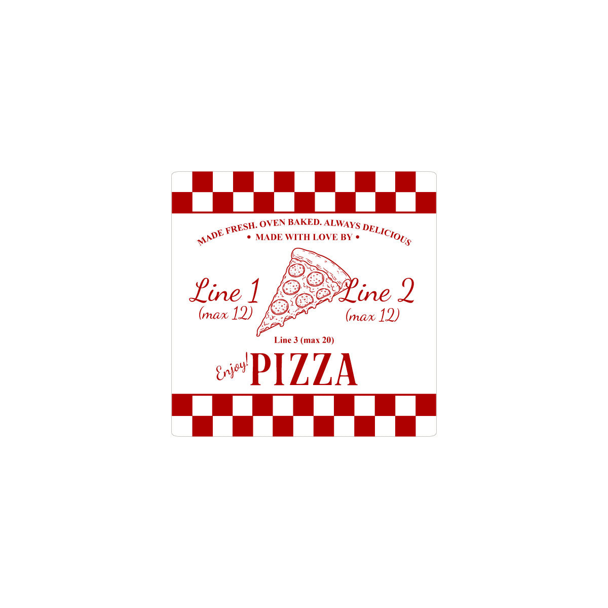 Wedding Personalized Pizza Boz (Set of 10)