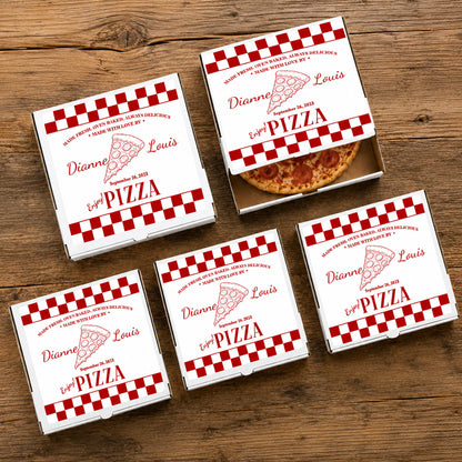 Wedding Personalized Pizza Boz (Set of 10)
