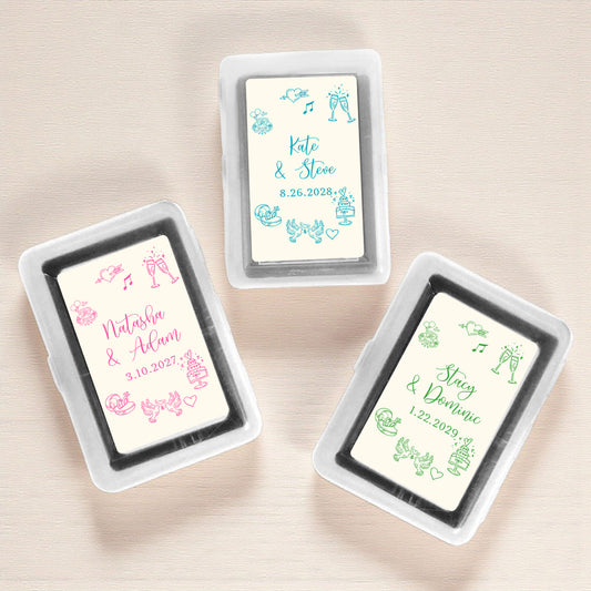 Wedding Drawing Personalized Playing Cards (Set of 12)