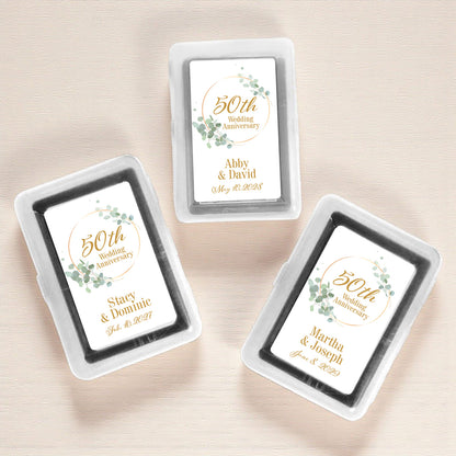 50th Anniversary Personalized Playing Cards (Set of 12)