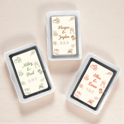 Fall Drawing Personalized Playing Cards (Set of 12)