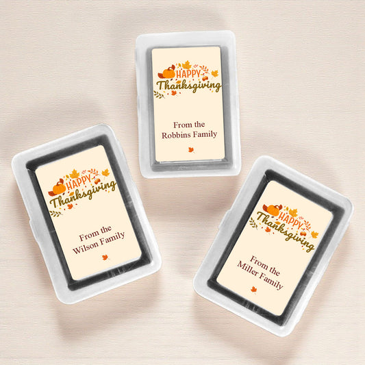 Happy Thanksgiving Personalized Playing Cards (Set of 12)