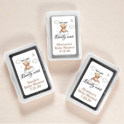 We Can Bearly Wait Personalized Playing Cards (Set of 12)