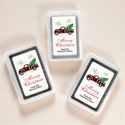 Red Pickup Truck Personalized Playing Cards (Set of 12)