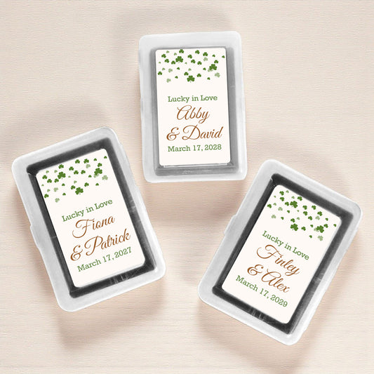 Irish Shamrock Confetti Personalized Playing Cards (Set of 12)