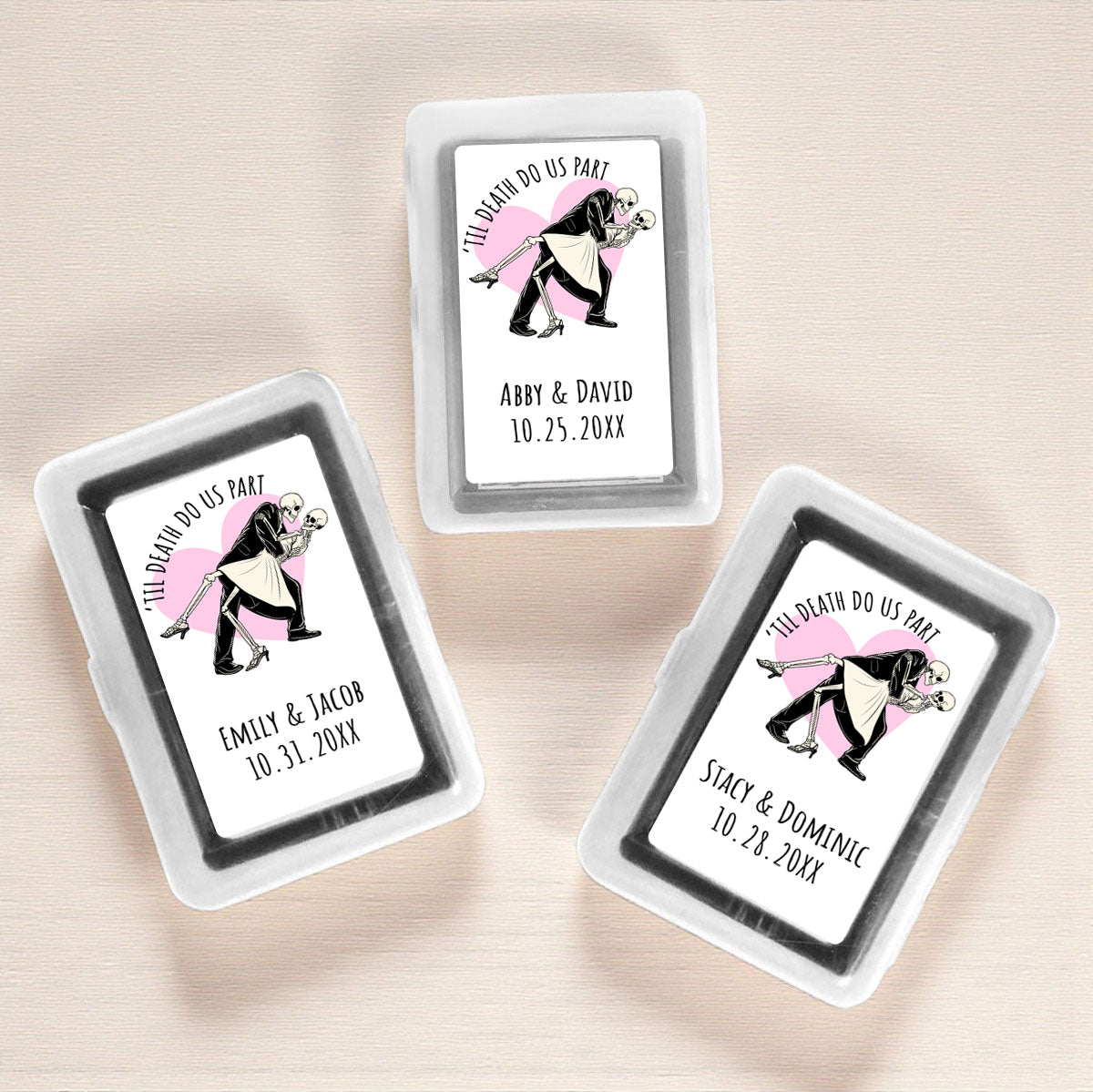 Til Death Do Us Part Personalized Playing Cards (Set of 12)