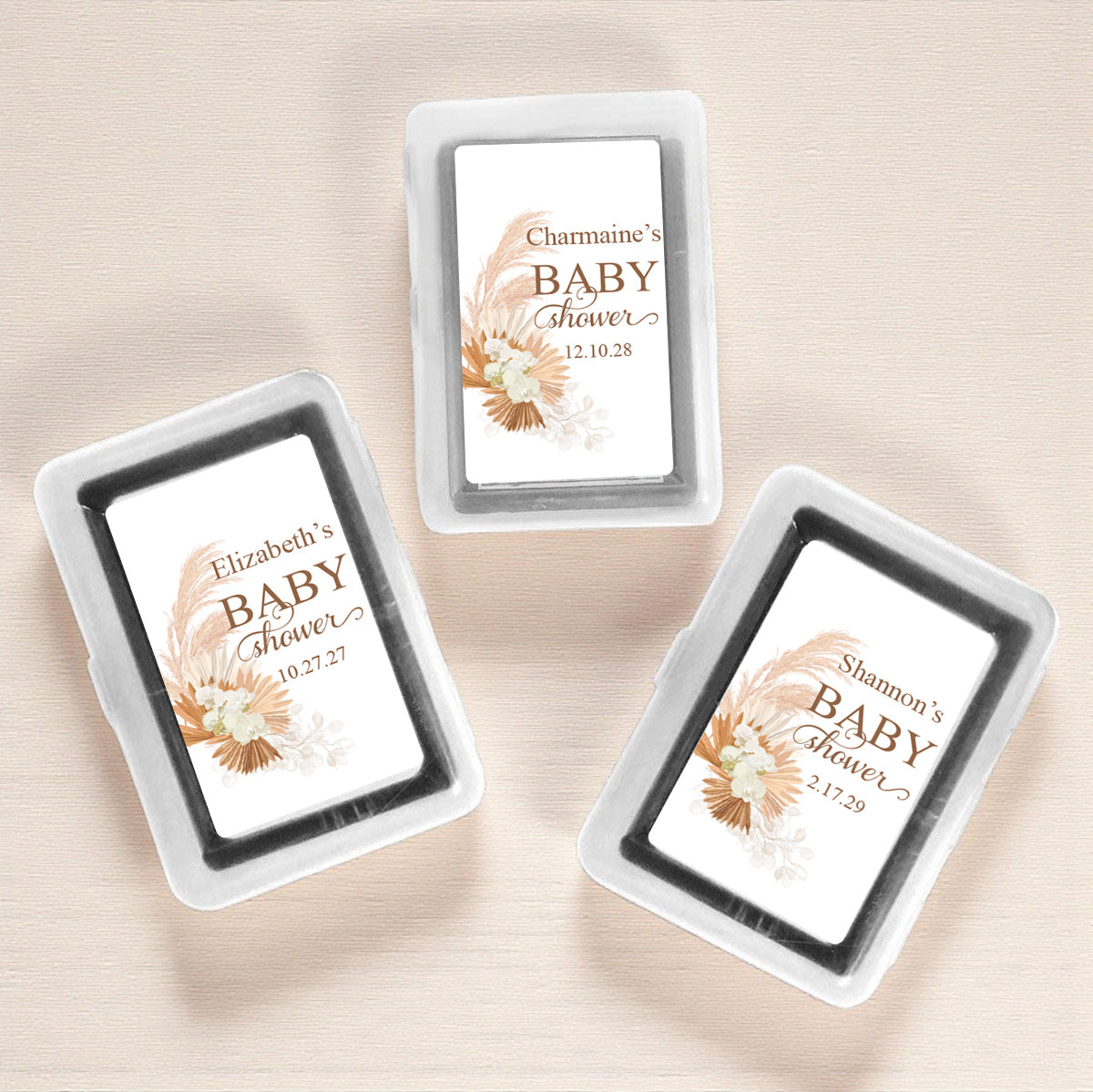 Boho Baby Shower Personalized Playing Cards (Set of 12)