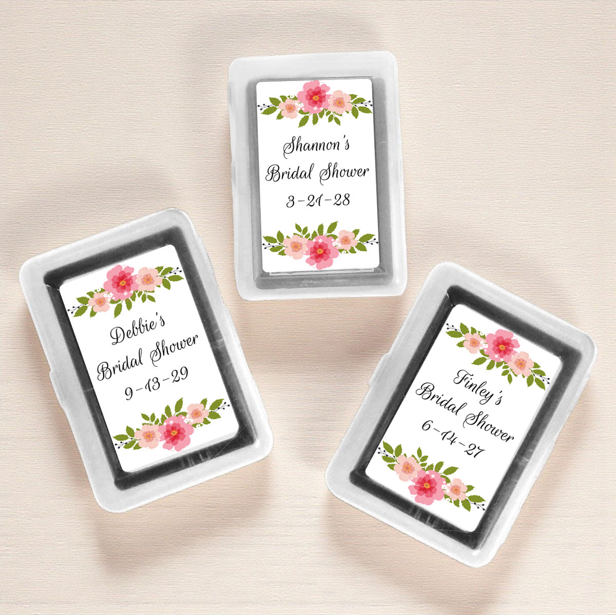 Flower Bridal Shower Personalized Playing Cards (Set of 12)