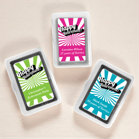 Happy Retirement Personalized Playing Cards (Set of 12)