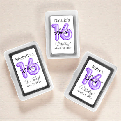 Sweet 16 Birthday Balloon Personalized Playing Cards (Set of 12)