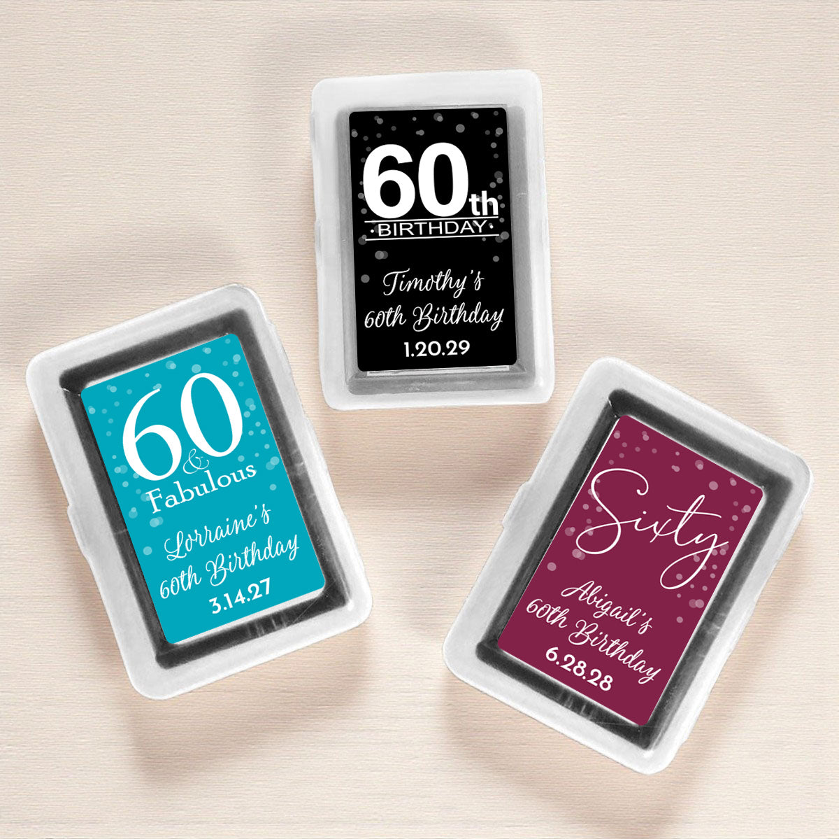 60th Birthday Personalized Playing Cards (Set of 12)