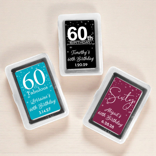 60th Birthday Personalized Playing Cards (Set of 12)