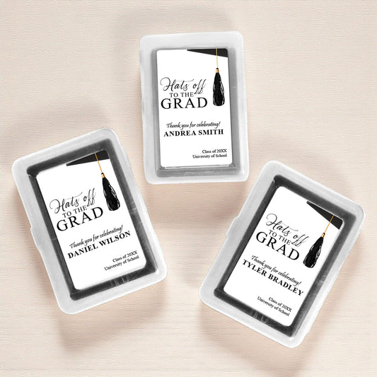 Hats Off The Grad Personalized Playing Cards (Set of 12)