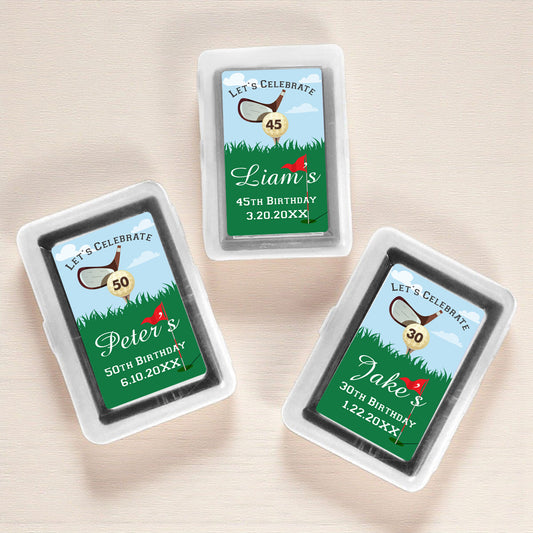 Golf Birthday Party Personalized Playing Cards (Set of 12)