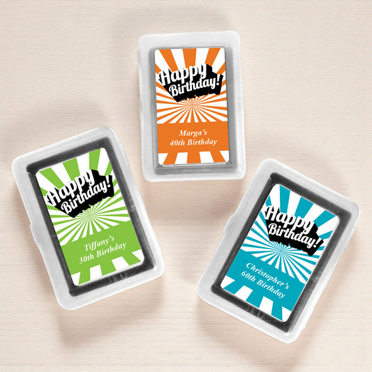 Happy Birthday Personalized Playing Cards (Set of 12)