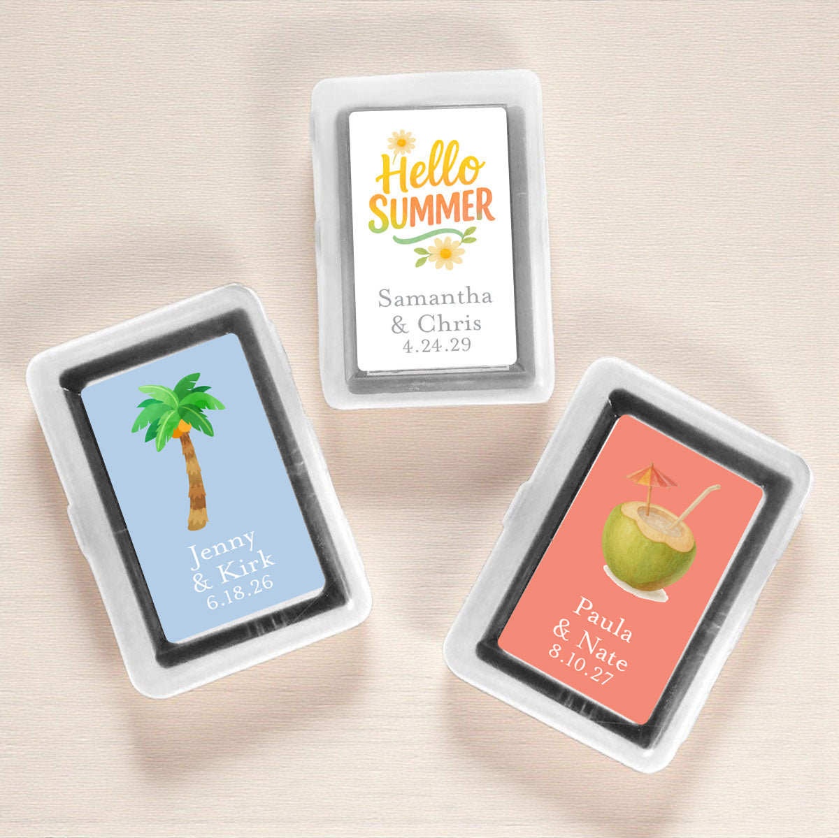 Beach Summer Personalized Playing Cards (Set of 12)