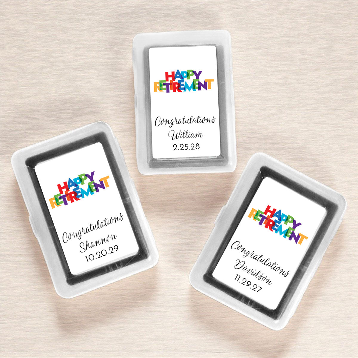 Happy Retirement Personalized Playing Cards (Set of 12)