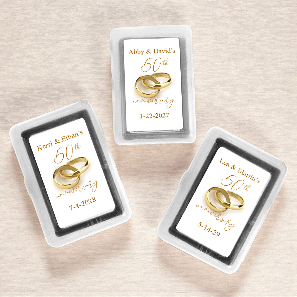 Wedding Anniversary Personalized Playing Cards (Set of 12)