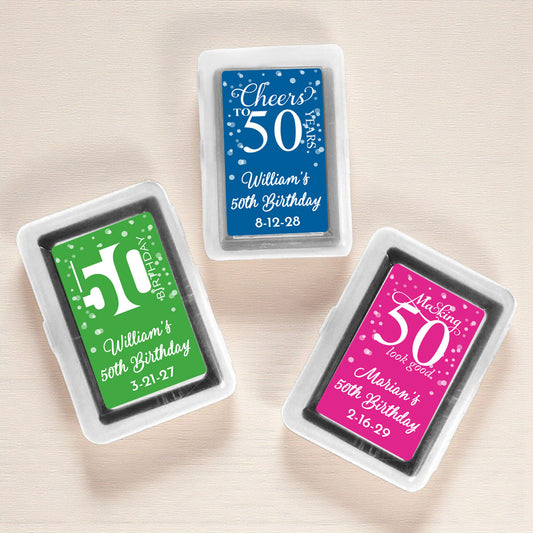 50th Birthday Personalized Playing Cards (Set of 12)