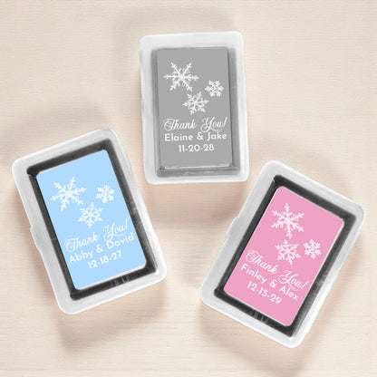 Snowflakes Personalized Playing Cards (Set of 12)