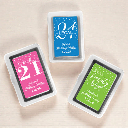 21st Birthday Personalized Playing Cards (Set of 12)