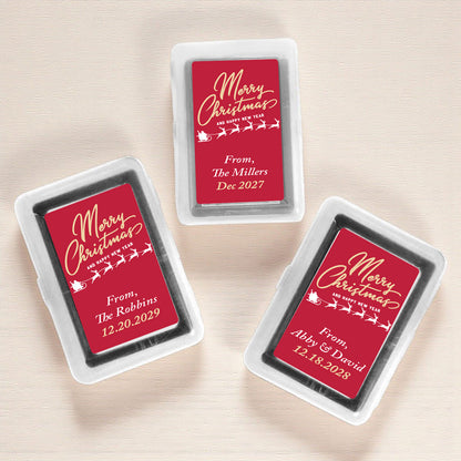 Merry Christmas Personalized Playing Cards (Set of 12)