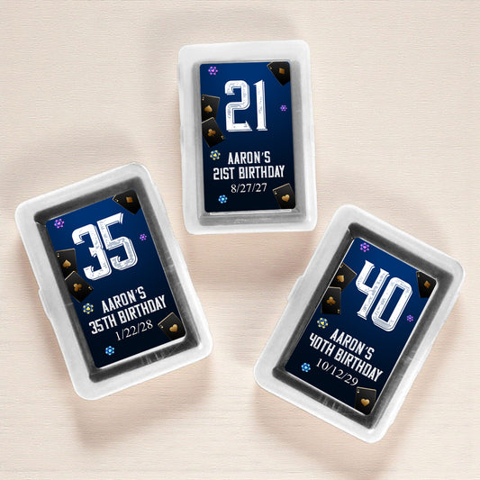 Vegas Birthday Personalized Playing Cards (Set of 12)