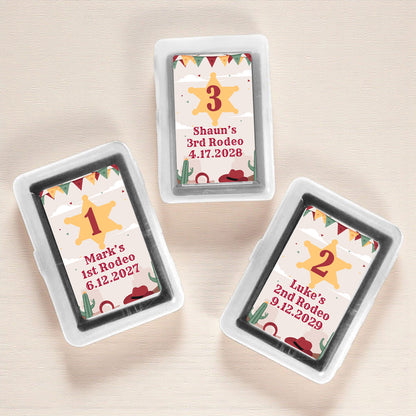 Wild West Birthday Rodeo Personalized Playing Cards (Set of 12)