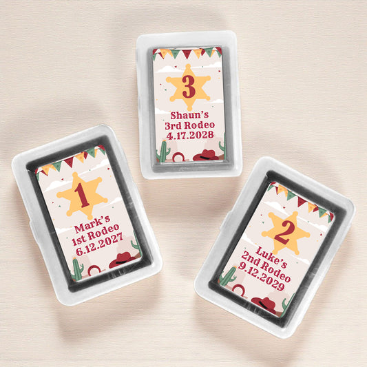 Wild West Birthday Rodeo Personalized Playing Cards (Set of 12)