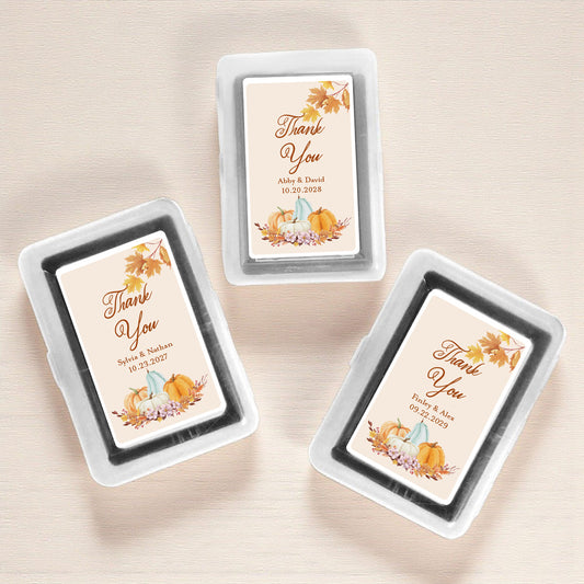 Fall Pumpkin Boho Personalized Playing Cards (Set of 12)