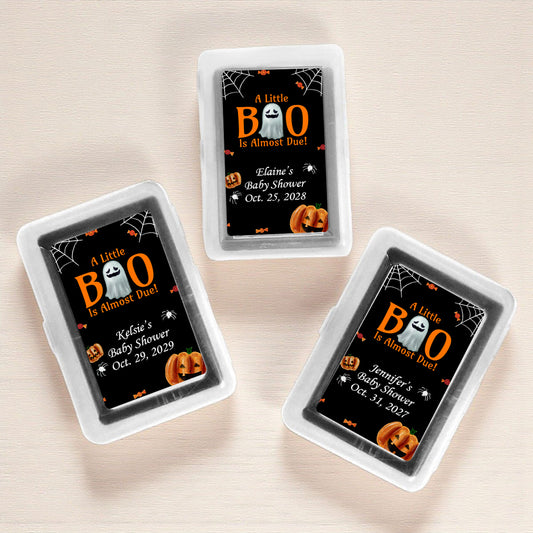 A Little Boo Is Almost Due Personalized Playing Cards (Set of 12)