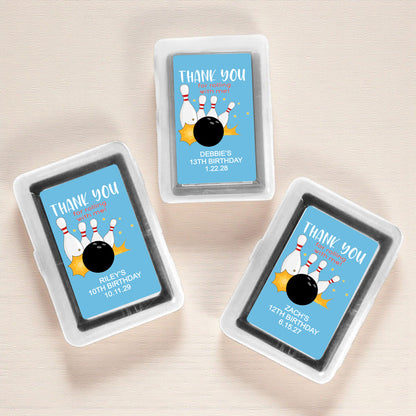 Bowling Kids Birthday Personalized Playing Cards (Set of 12)
