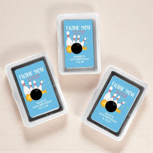 Bowling Kids Birthday Personalized Playing Cards (Set of 12)