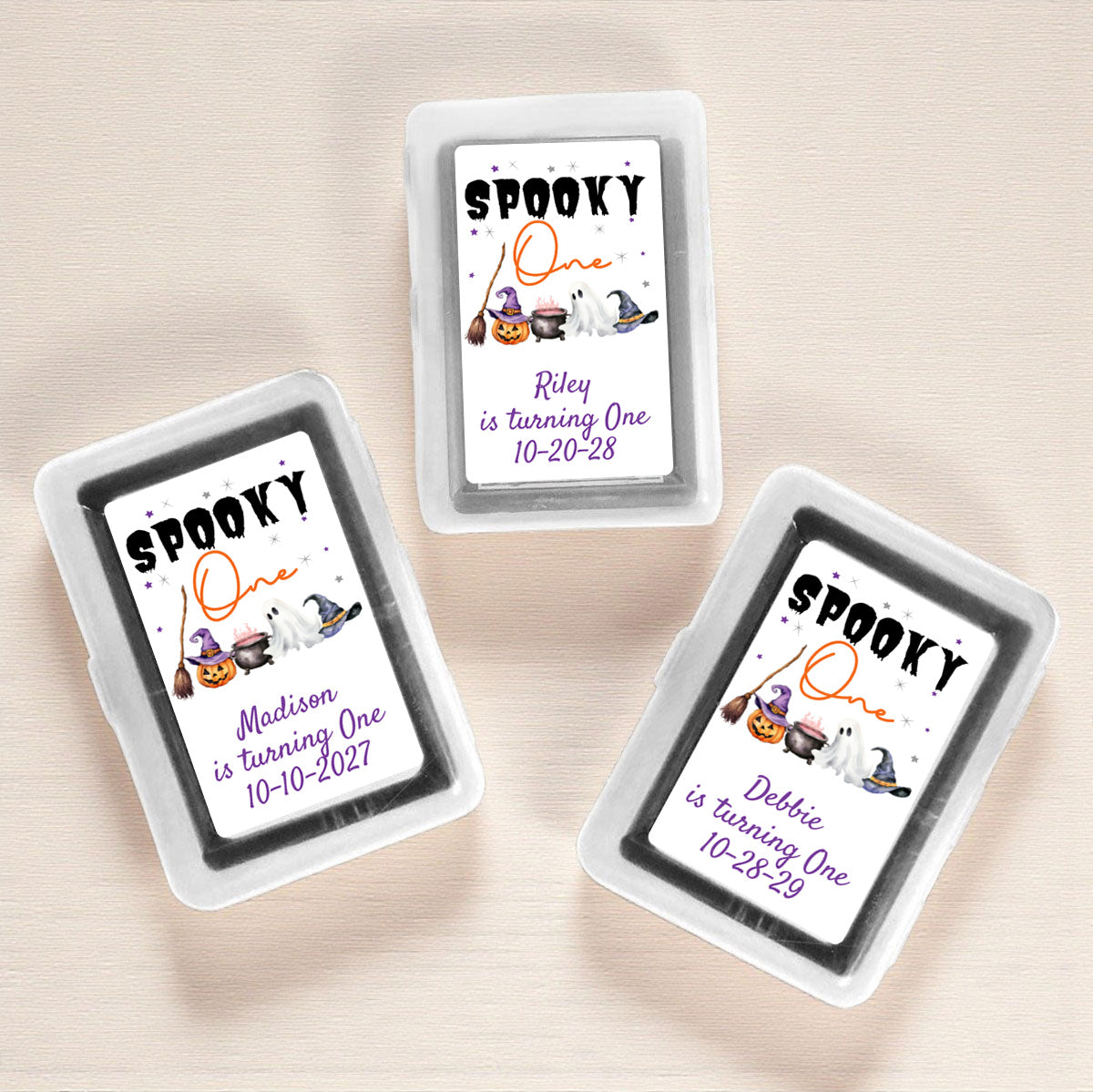 Spooky One Birthday Halloween Personalized Playing Cards (Set of 12)