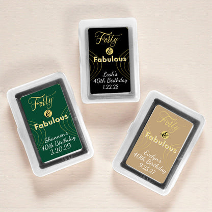 Forty & Fabulous Personalized Playing Cards (Set of 12)