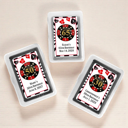 Vegas Birthday Personalized Playing Cards (Set of 12)