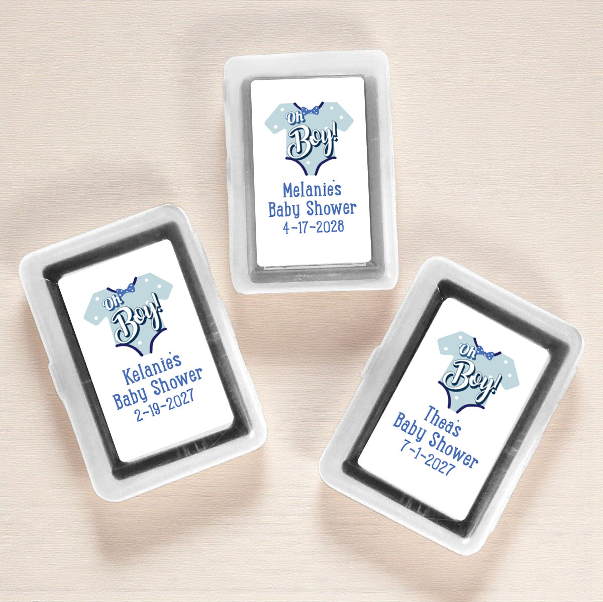 Oh Boy Personalized Playing Cards (Set of 12)