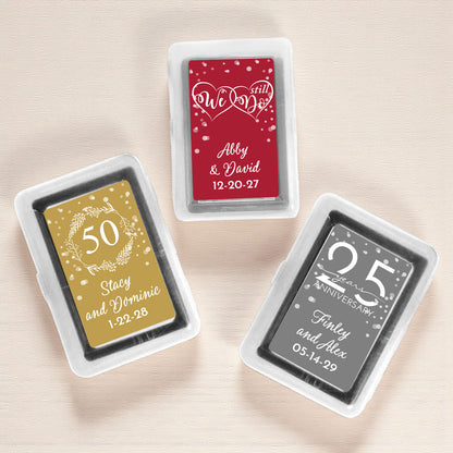 Anniversary Personalized Playing Cards (Set of 12)